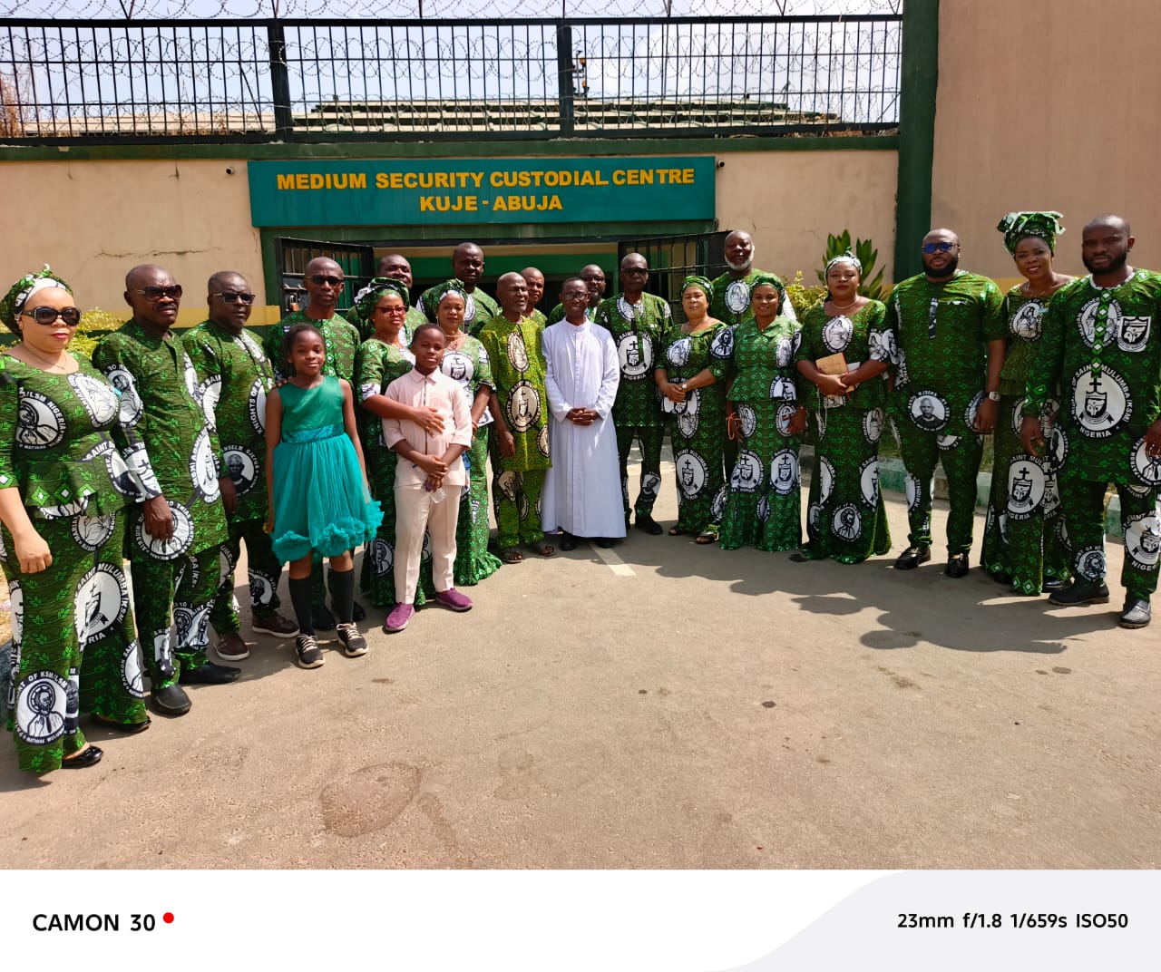 Catholic association members on a prison visit in Kuje